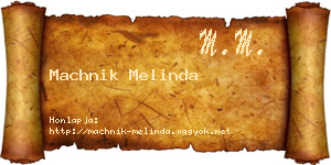 Machnik Melinda névjegykártya